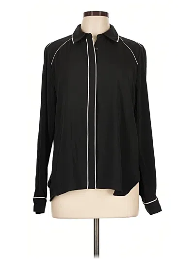 Pre-owned Modern Works Long Sleeve Blouse In Black
