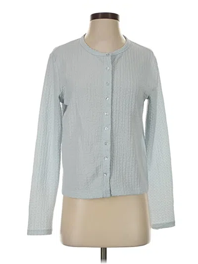 Pre-owned Modern Works Long Sleeve Blouse In Blue