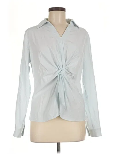 Pre-owned Modern Works Long Sleeve Blouse In Gray