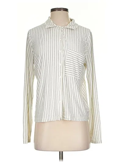Pre-owned Modern Works Long Sleeve Blouse In Ivory