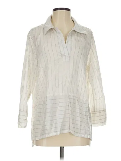 Pre-owned Modern Works Long Sleeve Blouse In Ivory