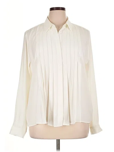Pre-owned Modern Works Long Sleeve Blouse In Ivory