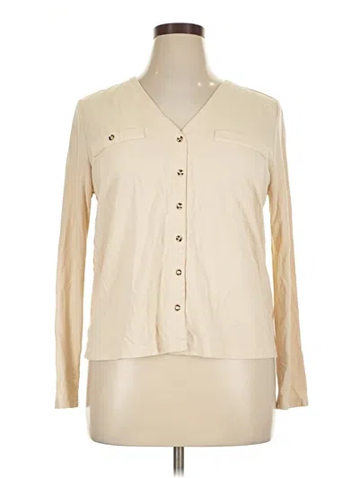 Pre-owned Modern Works Long Sleeve Blouse In Ivory