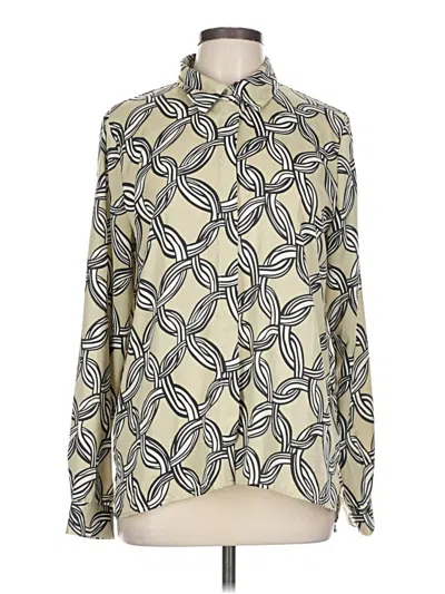 Pre-owned Modern Works Long Sleeve Blouse In White