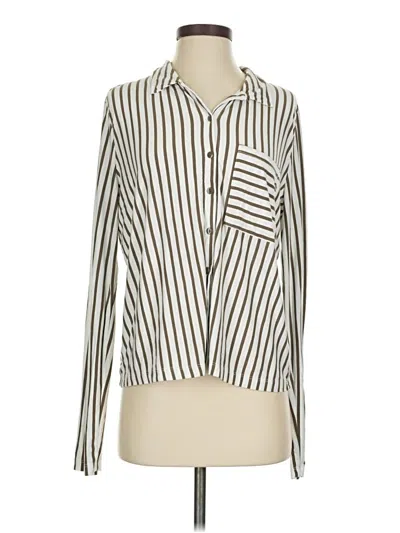 Pre-owned Modern Works Long Sleeve Blouse In White