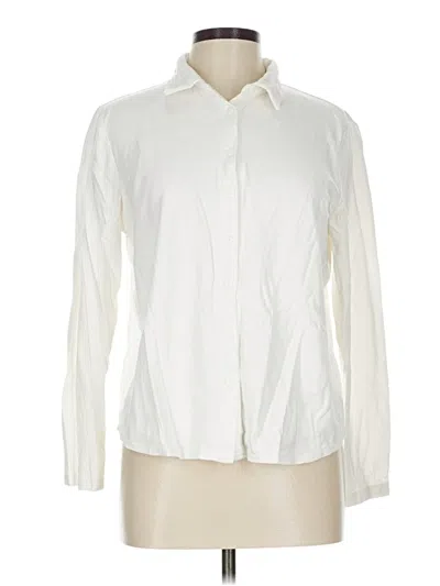 Pre-owned Modern Works Long Sleeve Blouse In White