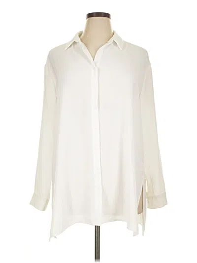 Pre-owned Modern Works Long Sleeve Blouse In White