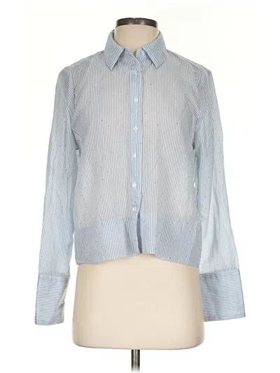Pre-owned Modern Works Long Sleeve Button Down Shirt In Blue