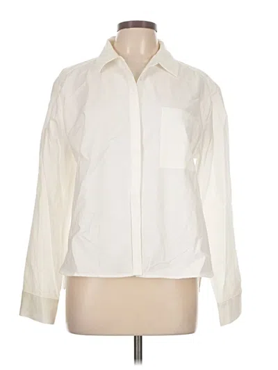 Pre-owned Modern Works Long Sleeve Button Down Shirt In White