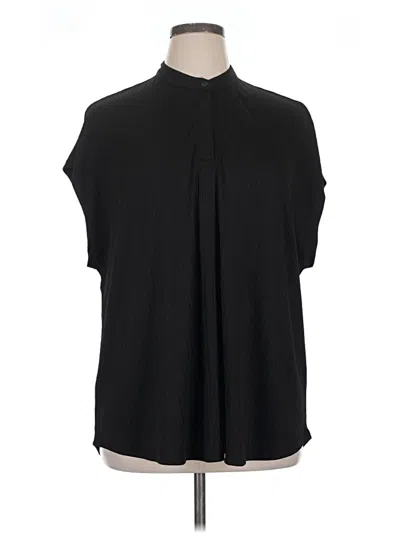 Pre-owned Modern Works Short Sleeve Blouse In Black