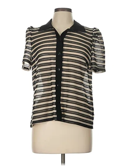 Pre-owned Modern Works Short Sleeve Blouse In Black