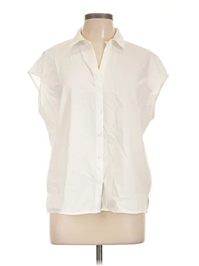 Pre-owned Modern Works Short Sleeve Blouse In Ivory