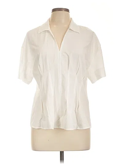 Pre-owned Modern Works Short Sleeve Blouse In Ivory