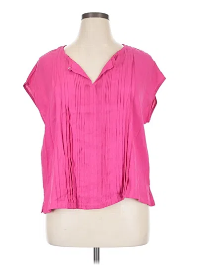 Modern Works Short Sleeve Blouse In Pink