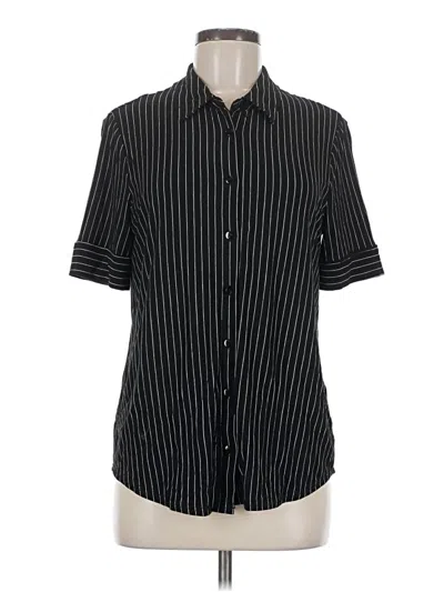 Pre-owned Modern Works Short Sleeve Button Down Shirt In Black