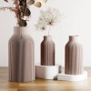 Modernized Pottery Bottle Vase, No Waterproof Insert In Neutral