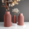 Modernized Pottery Bottle Vase, No Waterproof Insert In Pink