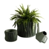 Modernized Pottery Bubbly Planter In Black