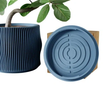 Modernized Pottery Bubbly Planter In Blue