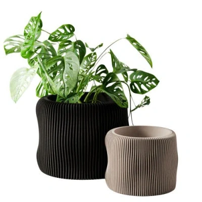 Modernized Pottery Bubbly Planter In Multi
