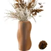 Modernized Pottery Bubbly Vase In Brown