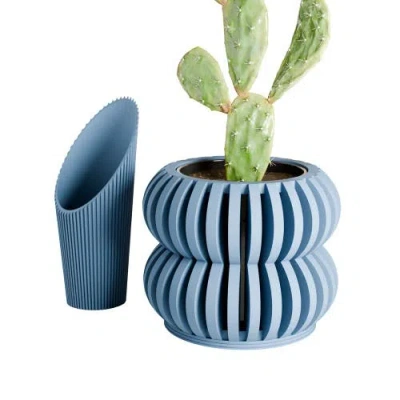 Modernized Pottery Double Bubbles Orchid Planter