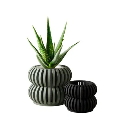 Modernized Pottery Double Bubbles Orchid Planter