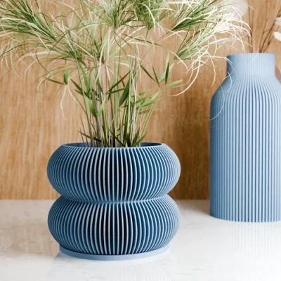 Modernized Pottery Double Bubbles Planter
