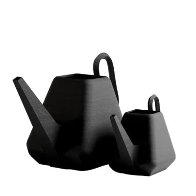 Modernized Pottery Passage Watering Can In Black