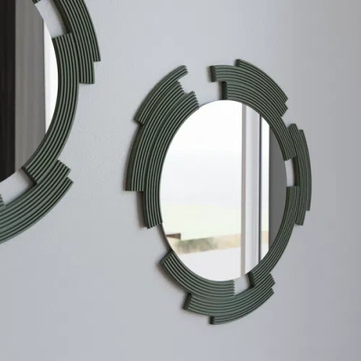 Modernized Pottery Sculpt Mirror