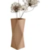 Modernized Pottery Tides Vase In Brown