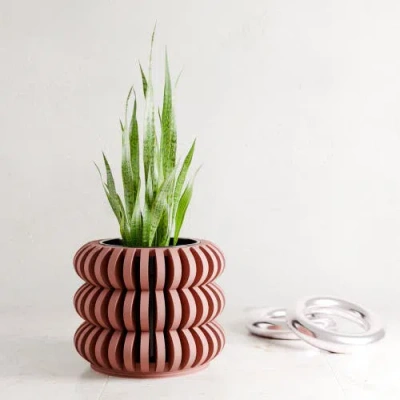 Modernized Pottery Triple Bubble Orchid Planter