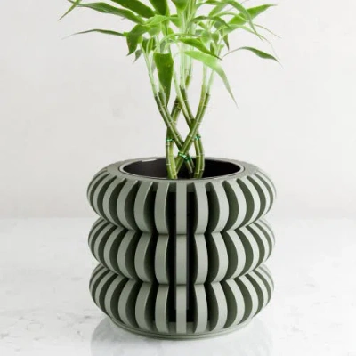 Modernized Pottery Triple Bubble Orchid Planter