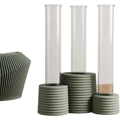 Modernized Pottery Triple Bubble Propagation Station In Green