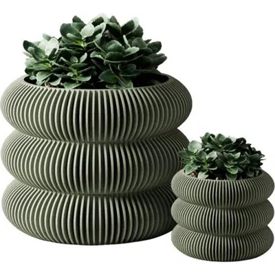 Modernized Pottery Triple Bubbles Planter