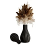 Modernized Pottery Willow Vase, No Waterproof Insert In Multi