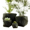 Modernized Pottery Xenova Planter Set In Green