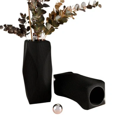 Modernized Pottery Xenova Vase In Black