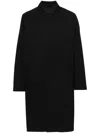 Modes Garments Classic-collar Wool Coat In Black