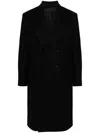 Modes Garments Double-breasted Wool Coat In 黑色