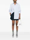 Modes Garments Elasticated-waistband Cotton Shorts In Blue