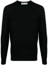 Modes Garments Fine-knit Merino Wool Jumper In Black