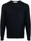 Modes Garments Fine-knit Merino Wool Jumper In Blue
