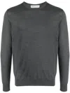 Modes Garments Fine-knit Merino Wool Jumper In Grey