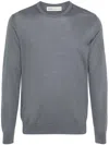 Modes Garments Fine-knit Merino Wool Jumper In Grey
