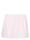 Modes Garments Gingham-check Cotton Boxers In Pink