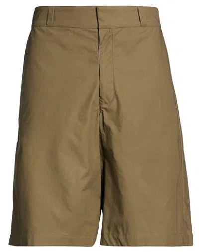Modes Garments Man Shorts & Bermuda Shorts Military Green Size 40 Cotton