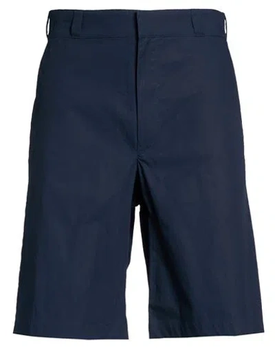 Modes Garments Man Shorts & Bermuda Shorts Navy Size 38 Cotton In Blue