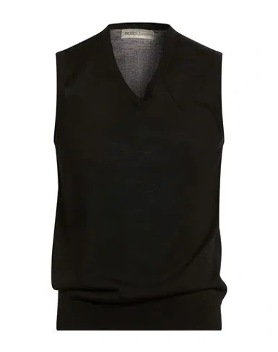 Modes Garments Man Sweater Black Size 44 Merino Wool