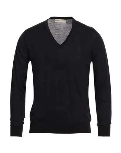 Modes Garments Man Sweater Midnight Blue Size 46 Merino Wool